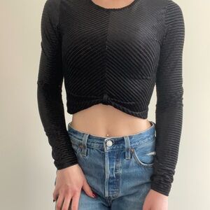 Black going out crop top size S